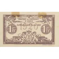 1 franc - Chambre de Commerce d`Oran