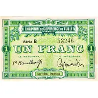 1 Franc - Chambre de Commerce de Tulle 19