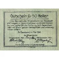 50 Heller St. Leonhard bei Freistadt