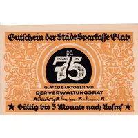 75 Pfennig Städtische Sparkasse