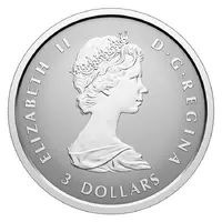 3 Dollars In the name of Elizabeth II, Silver fractional
