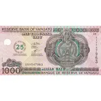 1000 Vatu 25th Anniversary of Independence