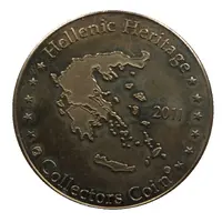Hellenic Heritage Collectors Coin - Crete Knossos - Dolphin Fresco