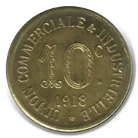 10 Centimes - Union Commerciale Industrielle - Annonay [07] Brass