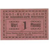 1 Pfennig Kalksandstein-Werke Milbertshofen