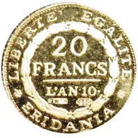 20 Francs - Piedmont Mini Replica