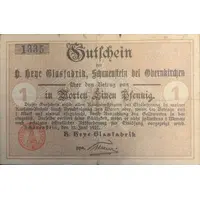 1 Pfennig H. Heye Glasfabrik Schauenstein