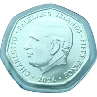 50 Pence - Charles III Christmas - King Penguin