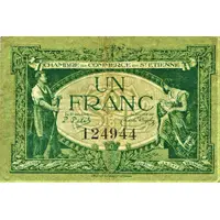 1 Franc - Chambre de Commerce de St-Etienne 42