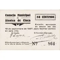 50 Céntimos Alcolea de Cinca