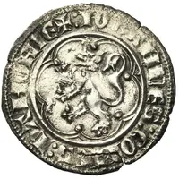 1⁄2 Groat 'with Lion' - John II of Avesnes