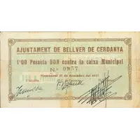 1 Peseta Bellver de Cerdanya
