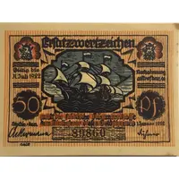 50 Pfennig with overprint