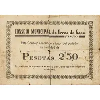 2.50 Pesetas Urrea de Gaén