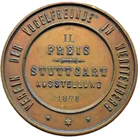 Award medal - Association of Bird Lovers in Württemberg