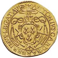 Quadruple Gold Ecu - Urban VIII Anthony Barberini Legate, Mazarin Vice-Legate