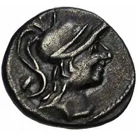 Denier with hippocampus facing right