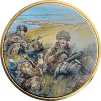 Medal Goose Green, Gold plated