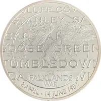 Medal Battle of Mount Longdon, Silver plated