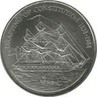 1 Dollar - Elizabeth II Drafting of the Constitution