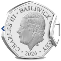 50 Pence - Charles III 50th Anniversary of Concorde - Edinburgh Castle , Edinburgh