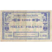 1000 Francs - Banques des Fonds Perdus