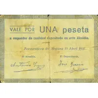 1 Peseta Formentera del Segura