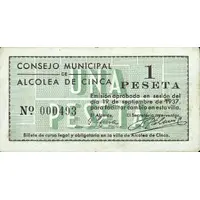 1 Peseta Alcolea de Cinca