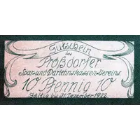 10 Pfennig Prößdorfer Spar- und Darlehnskassen-Verein