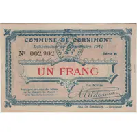 1 Franc - Commune de Cornimont [88]