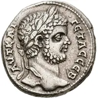 Tetradrachm - Geta ΔΗΜΑΡΧ ΕΞ ΥΠΑΤΟϹ ΤΟ Β, Unarmoured bust