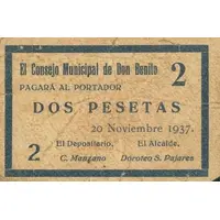2 Pesetas Don Benito