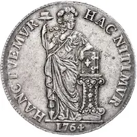 3 Gulden Date in exergue, slanted reeding