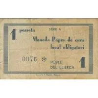 1 Peseta Poble del Llierca