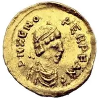 Semissis in the name of Zeno Ravenna mint