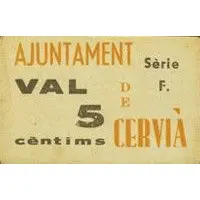 5 Céntimos Cervià de les Garrigues