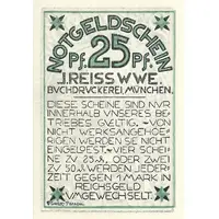 25 Pfennig Buchdruckerei J. Reiss