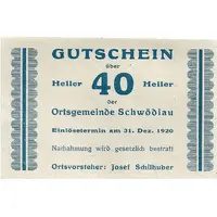 40 Heller Schwödiau