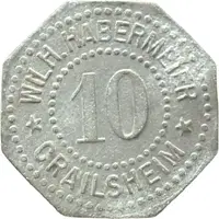 10 Pfennigs - Crailsheim Wilh. Habermeier