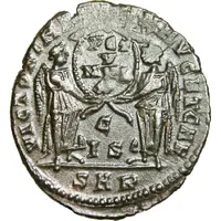 Follis - Decentius VICTORIAE DD NN AVG ET CAE, Arelate