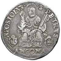1 Testone - Gregory XIII Simple shield