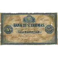 5 Dollars Bank of St. Thomas