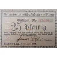 25 Pfennig Verein für chemische Industrie in Mainz