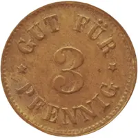 3 Pfennig - Hanau Heinr. and Aug. Brüning
