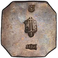 1 Daalder 3 stamps, lion at top