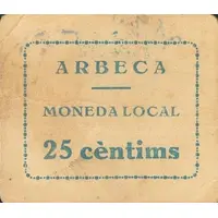 25 Céntimos Arbeca