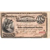 8 Centésimos Fuertes Banco de la Provincia de Buenos Ayres