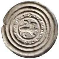 Denier Bracteate - Bernhard of Sachsen