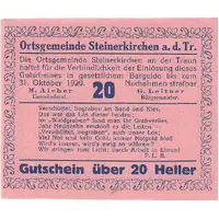 20 Heller Steinerkirchen an der Traun