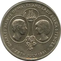 25 Pence - Elizabeth II Wedding of Prince Charles and Lady Diana